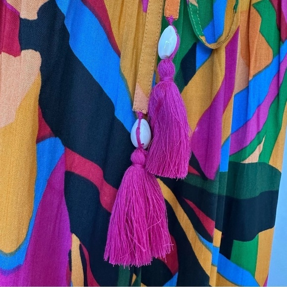 True Destinations Tropical Abstract Wide Leg Pants, Medium - Picture 6 of 7